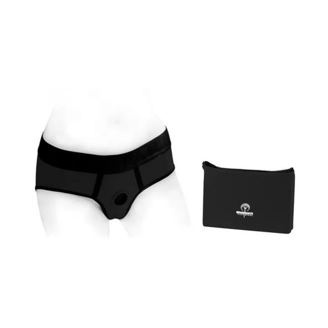 Spareparts Tomboi Nylon Briefs Harness Black Size 5xl - Shape & Texture