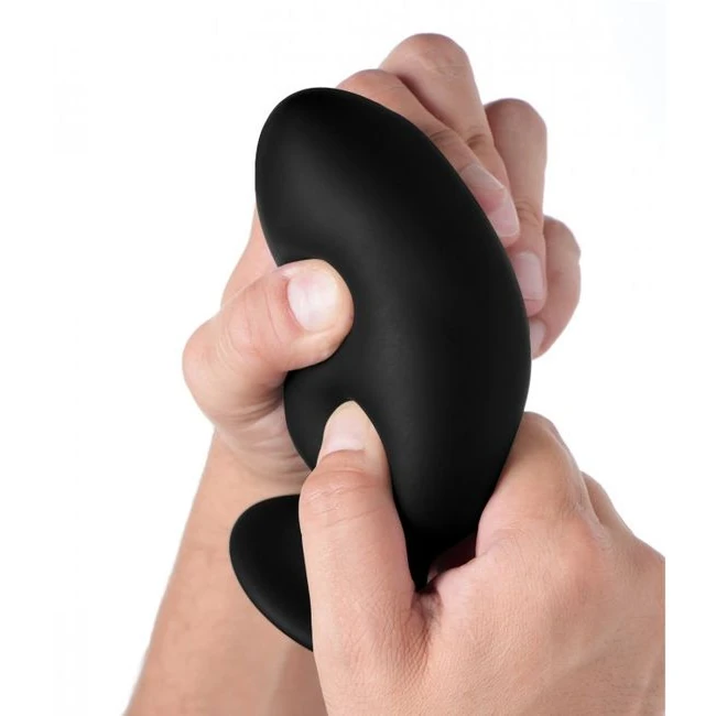 Squeeze-it Silexpan Anal Plug Large Black - Shape & Comfort