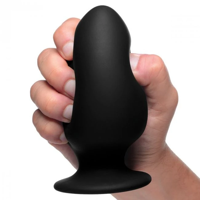 Squeeze-it Silexpan Anal Plug Large Black - Material & Safety