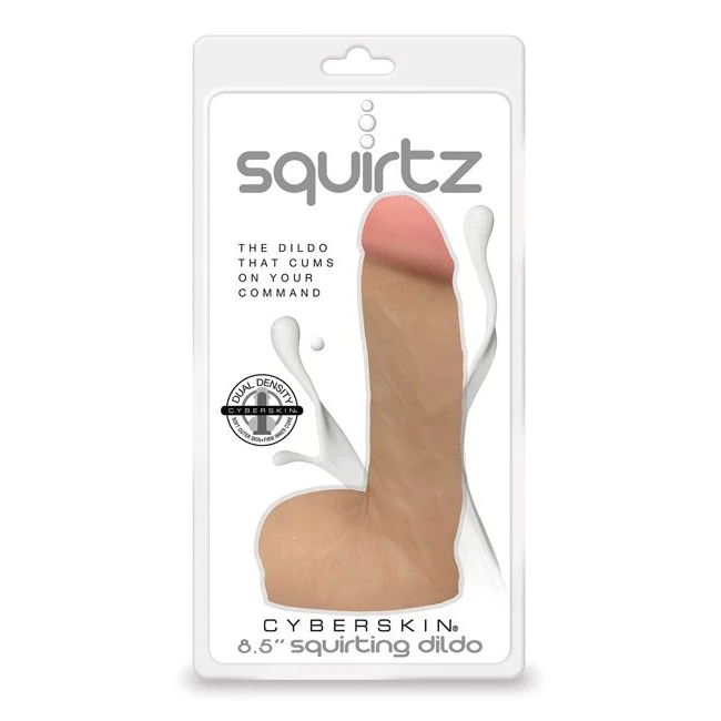 Squirtz Cyberskin 8.5 Squirting Dildo " - Shape & Texture