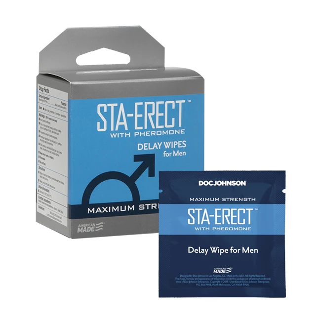 Sta-erect Delay Wipes W/ Pheromone - Intimate Enhancement with Pheromones