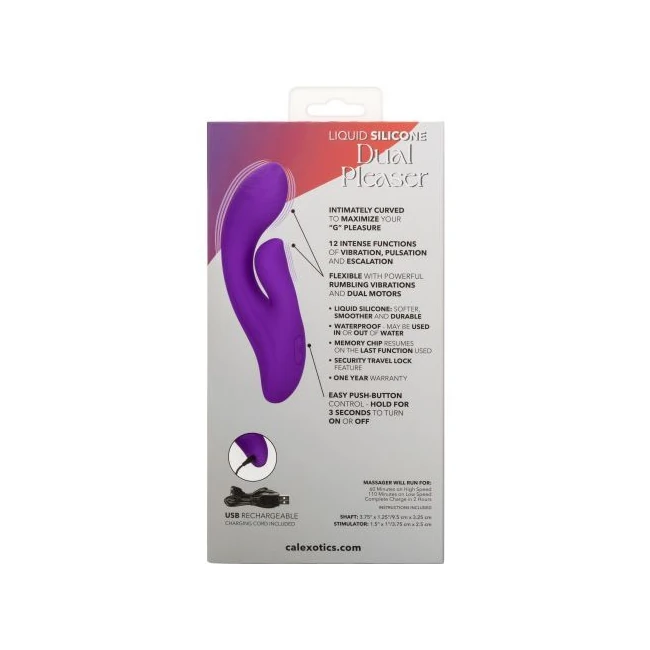 Stella Liquid Silicone Dual Pleaser Purple - Vibration Modes and Control
