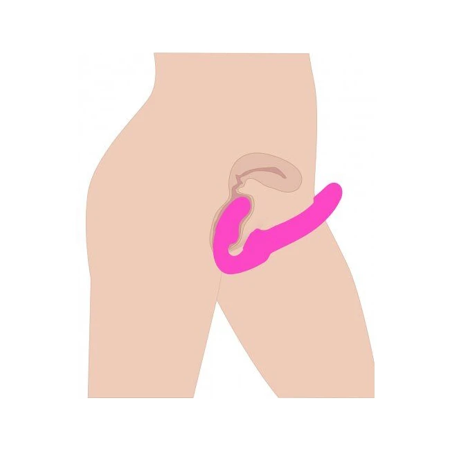 Strap U Evoke Super Charged Pink Vibrating Strapless Silicone Dildo - Vibration Modes & Control