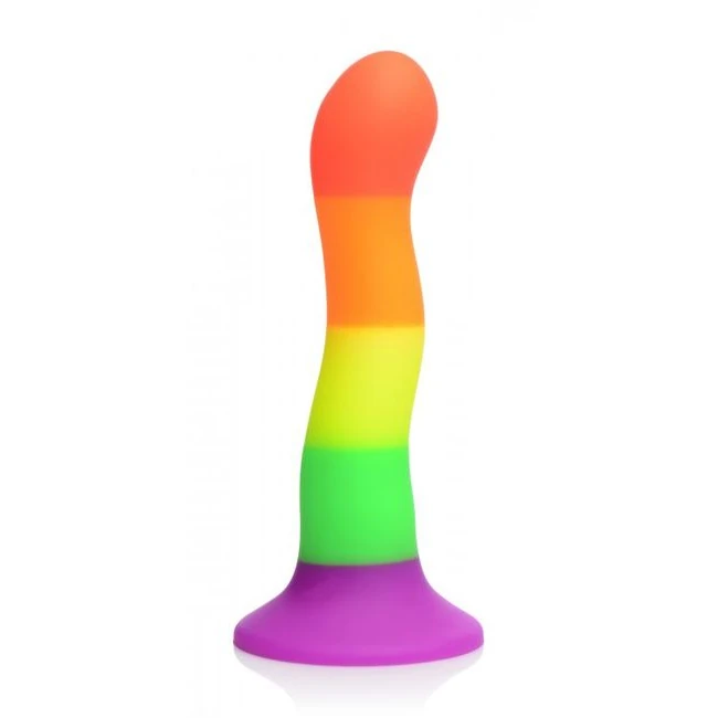 Strap U Proud Rainbow Silicone Dildo W/ Harness - How It Feels