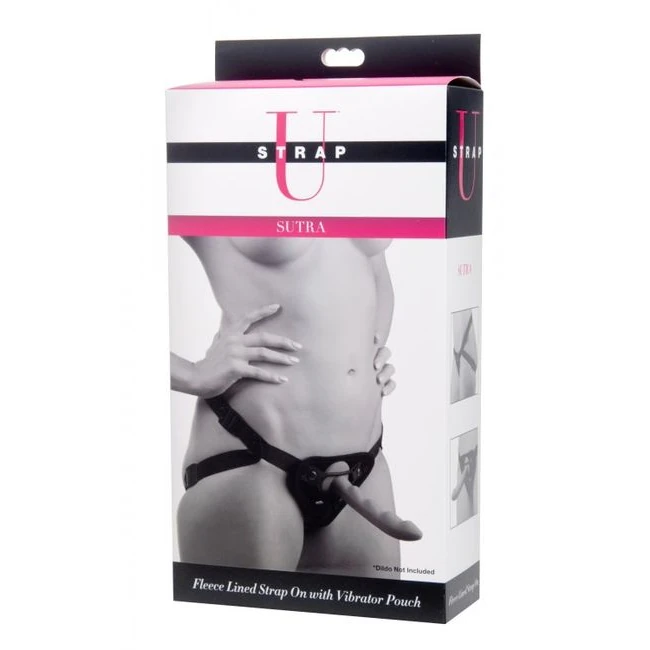 Strap U Sutra Fleece Lined Strap-on W/ Bullet Pocket - Vibration & Sensation