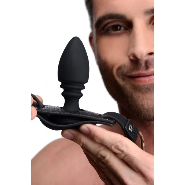 Strict Male Harness W/silicone Butt Plug - Size & Fit
