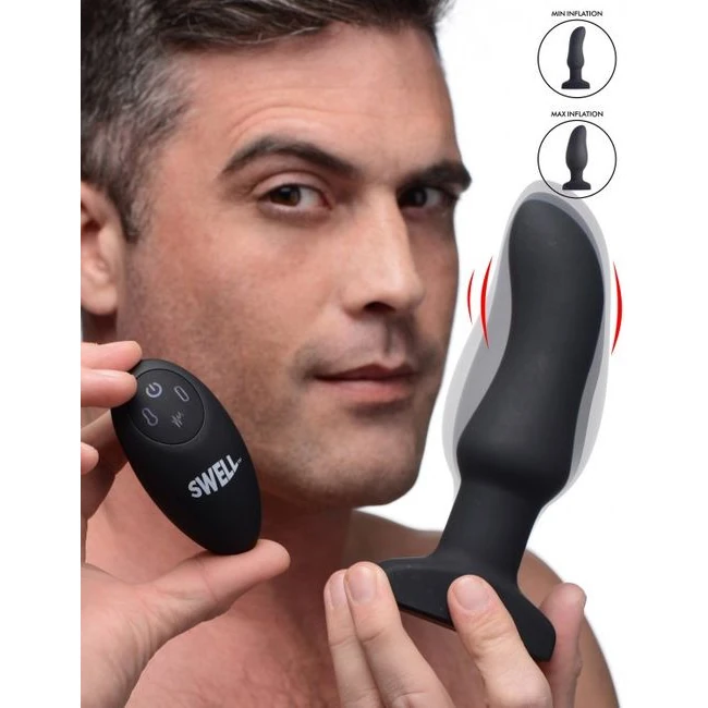 Swell 10x Silicone Inflatable & Vibrating Curved Anal Plug - How It Feels