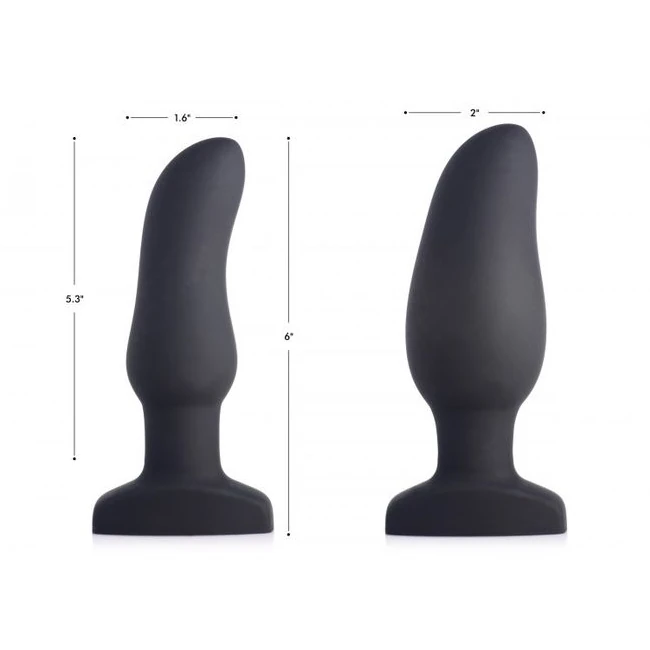 Swell 10x Silicone Inflatable & Vibrating Curved Anal Plug - Vibration Modes & Additional Features