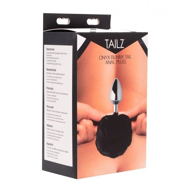 Tailz Oynx Bunny Tail Anal Plug Black - Material & Safety