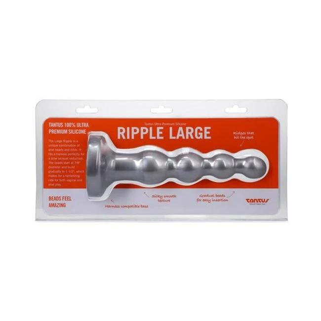 Tantus Ripple Large. Anal Beads Dildo Medium-firm Malachite - Shape & Texture