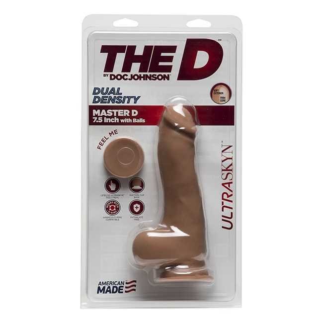 The D Master D Ultraskyn 7.5 in W/ Balls Caramel - Shape & Texture