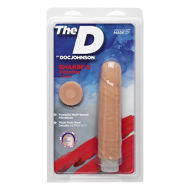 The D Shakin' D Vibrating 7 Ultraskyn - Shape & Texture