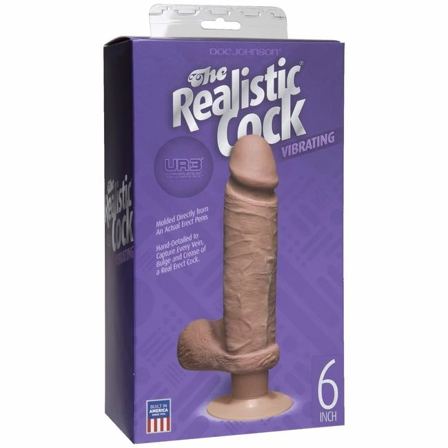 The Realistic Cock Ultraskyn Vibrating Brown Bx - Material & Feel