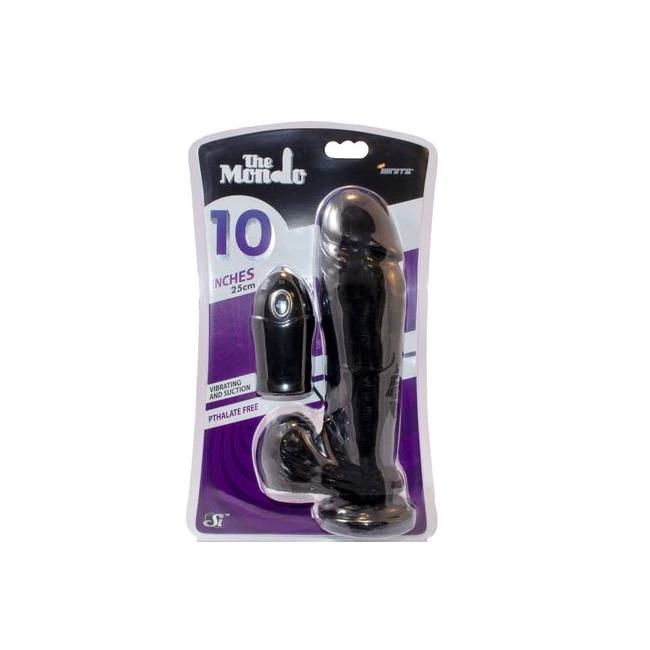 Thick Cock W Balls W/egg 10 Black " - Product Overview