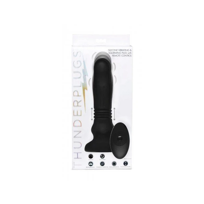 Thunderplugs Swelling & Thrusting Silicone Plug W/ Remote Control - Vibration Modes and Thrusting Features