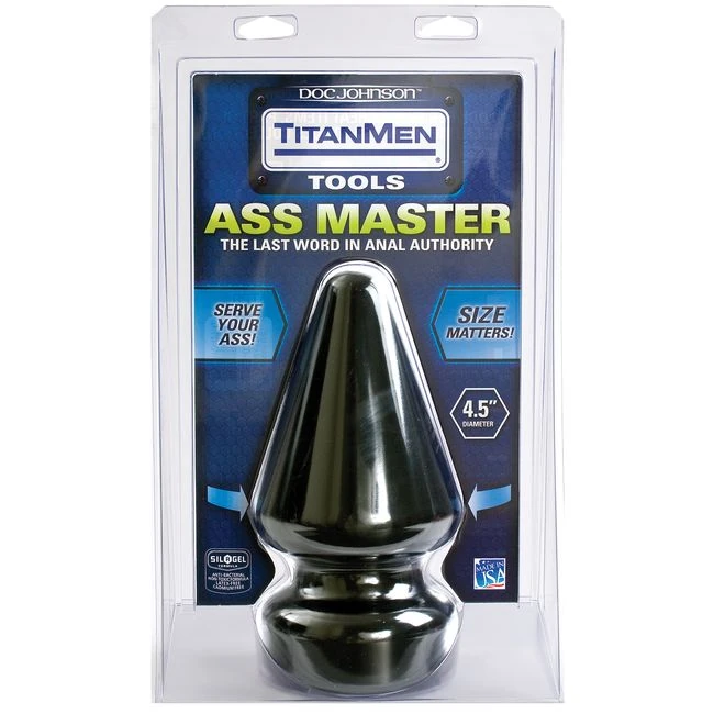 Titanmen Ass Master Butt Plug 4.5 in Black - Premium Materials and Design