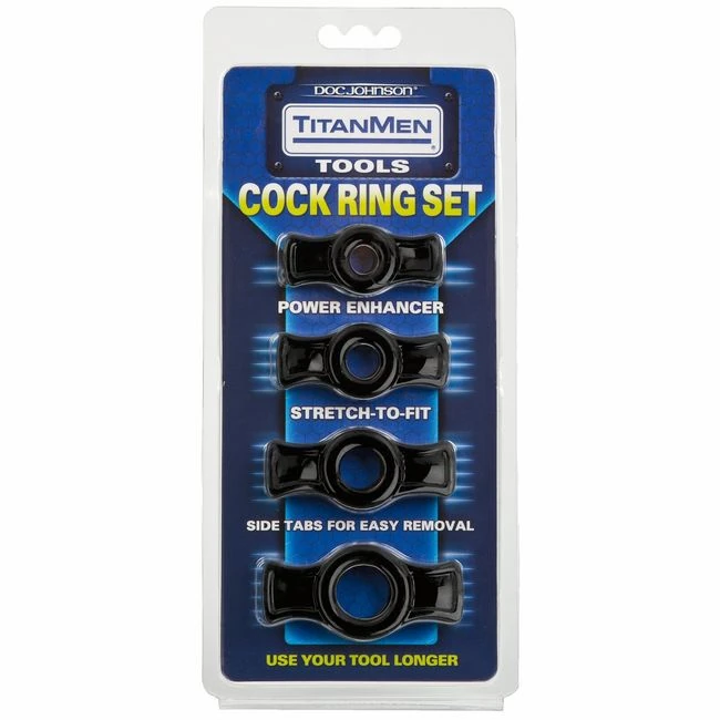 Titanmen Cock Ring Set - Shape & Texture