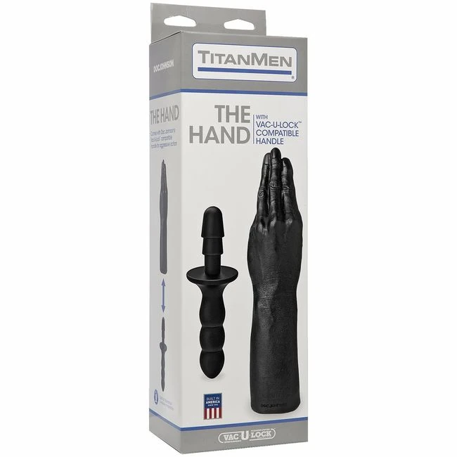 Titanmen Hand W/vac U Lock Black - Shape & Texture