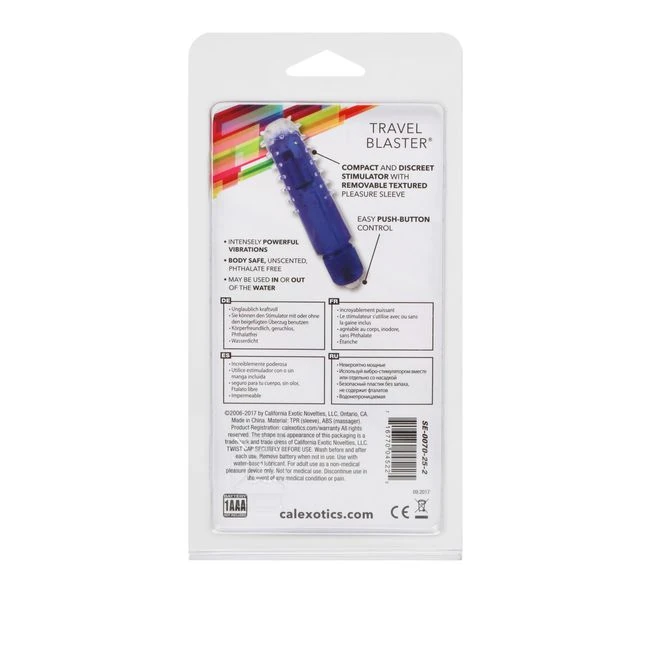 Travel Blaster Blue W/p - Vibration Modes & Power