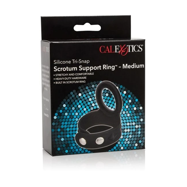 Tri Snap Scrotum Support Ring Medium Silicone - Grip & Control