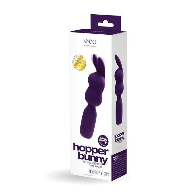 Vedo Hopper Bunny Rechargeable Mini Wand - - Vibration Modes
