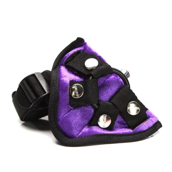 Velvet Vibrating Harness - Shape & Texture