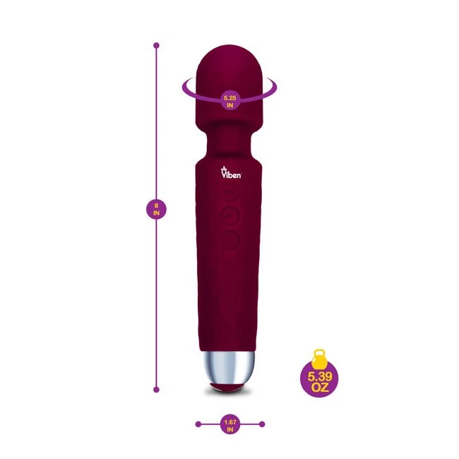 Viben Tempest Intense Wand Massager Ruby - Vibration Modes and Patterns