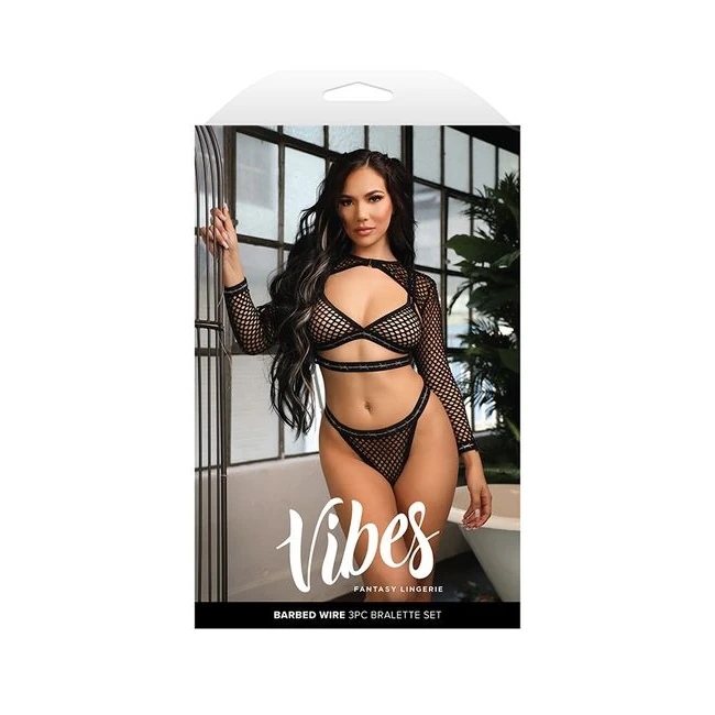 Vibes Barbed Wirenet Bralette Set - Vibration Modes