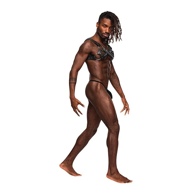 Virgo Leather Harness Black O/s - Material Feel & Construction
