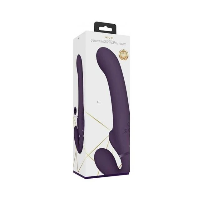 Vive Ai Rechargeable Dual Vibrating & Air Wave Tickler Silicone Strapless Strapon - Material Feel & Construction