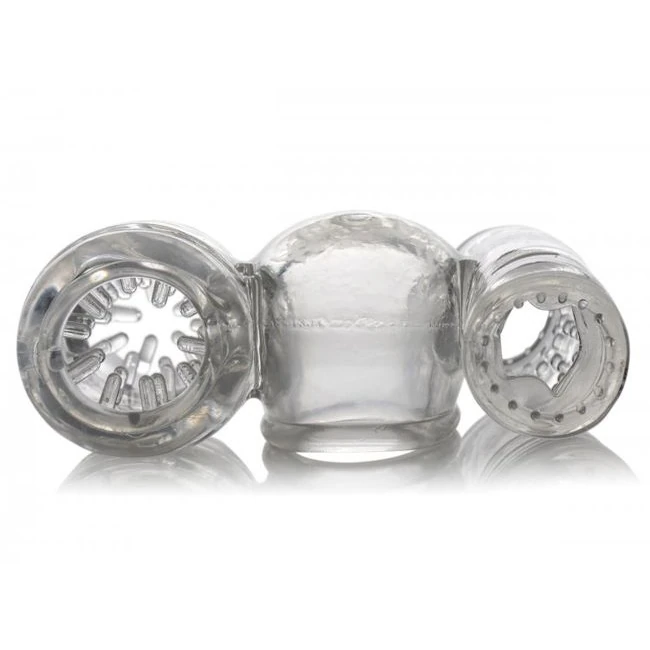 Wand Essentials Twin Turbo Strokers Attachment - Two Textured Stroker Options for Varied Sensations