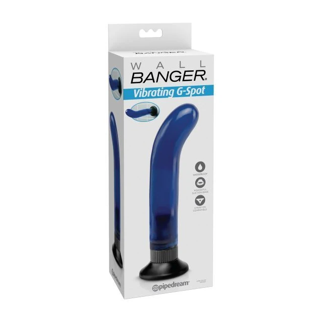 Waterproof G Spot Wall Banger - Blue - Experience Intense G-Spot Stimulation with the Waterproof Wall Banger