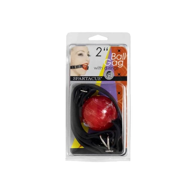 2in Red Ball Gag W/d Ring - Hardware & Fasteners