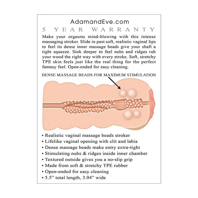 Adam & Eve Adam's Tight Stroker W/ Massage Beads - How It Feels