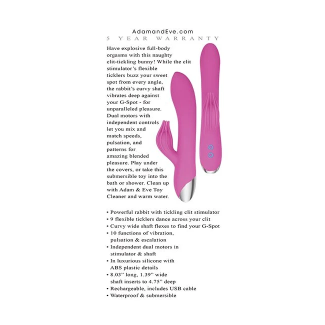 Adam & Eve Eves Clit Tick Rabbit - Experience Unmatched Dual Stimulation