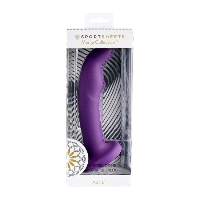 Astil 8in Silicone Dildo Purple - Design and Materials