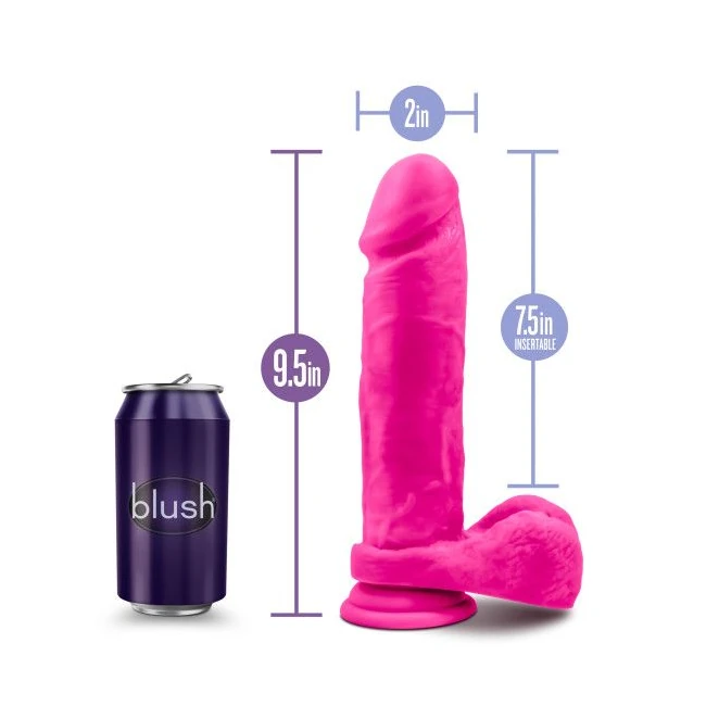Au Naturel Bold Massive 9 Dildo Pink - Size & Fit