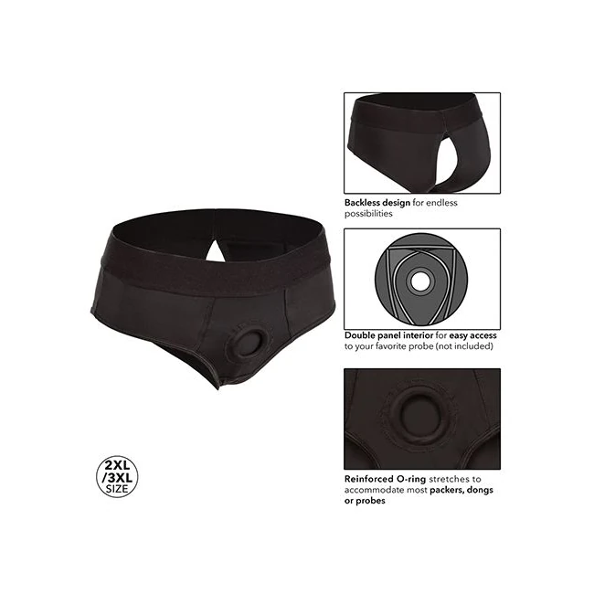 Boundless Backless Brief 3xl Harness Black - Power & Performance