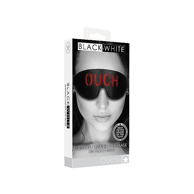 B&w Leather Eye Mask Ouc W/ Elastic Straps " - Build & Quality