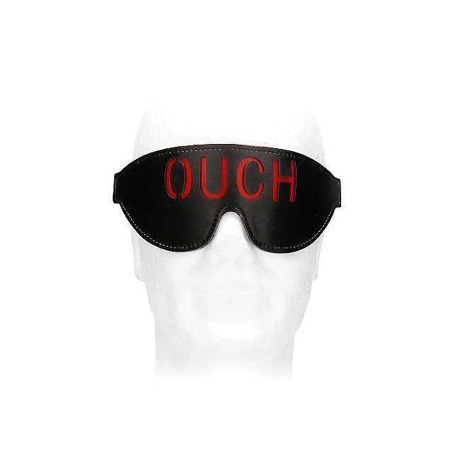 B&w Leather Eye Mask Ouc W/ Elastic Straps " - Specifications