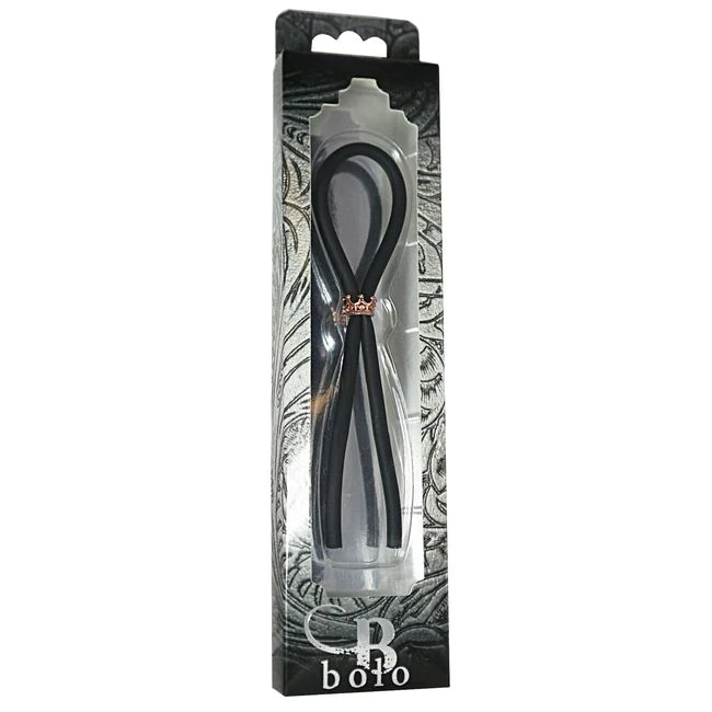 C-ring Lasso Rose Gold Cr Bead Silicone Black - Overview