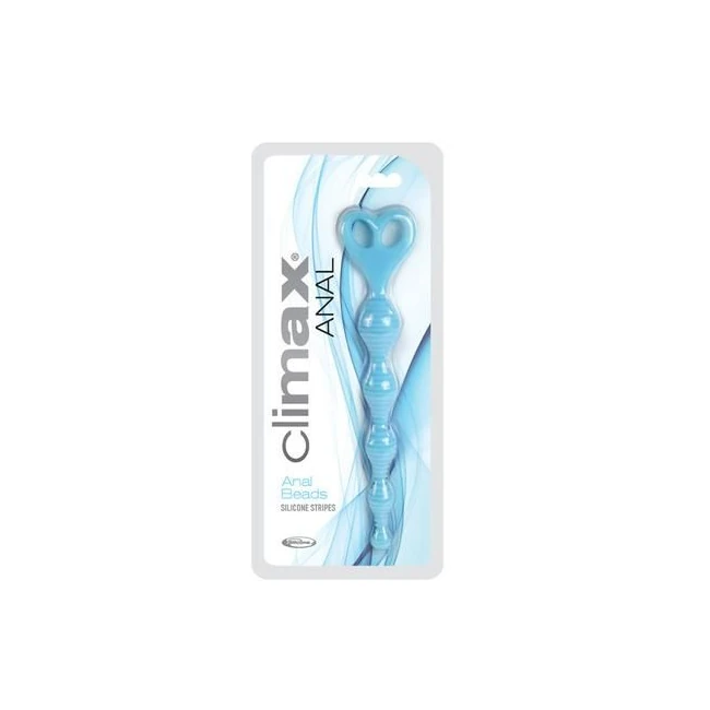 Climax Anal Beads Silicon Stripes Blue - How It Feels