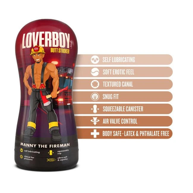 Coverboy Manny the Firema Self Lubricating Stroker Tan - Internal Texture and Stimulation