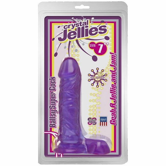 Crystal Jellies Ballsy Co 7in Purple - Material Feel & Safety