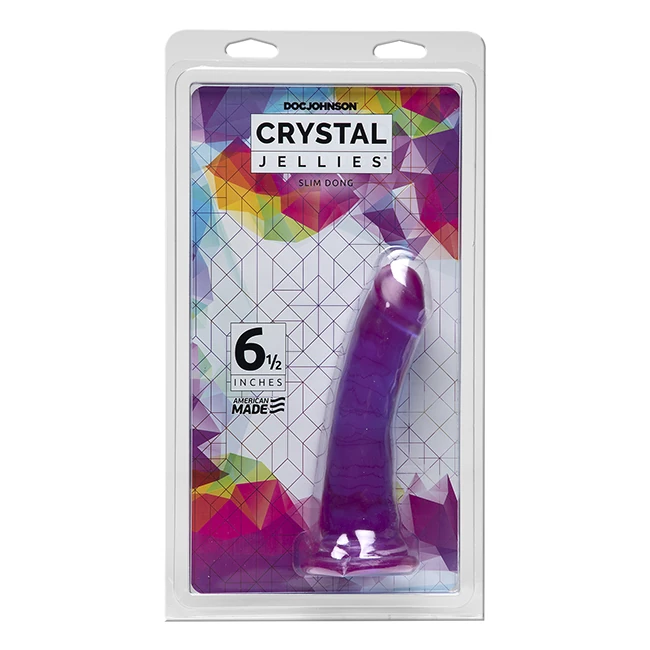 Crystal Jellies Slim Dong in Purple - Shape & Texture