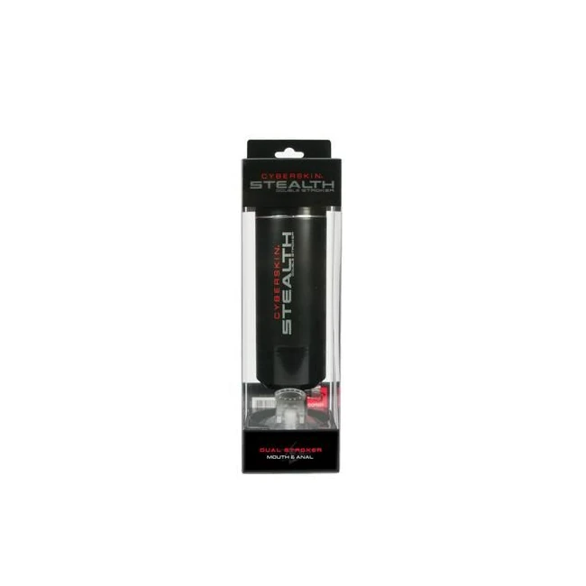 Cyberskin Stealth Double Stroker Mouth & Ass Black - How It Feels