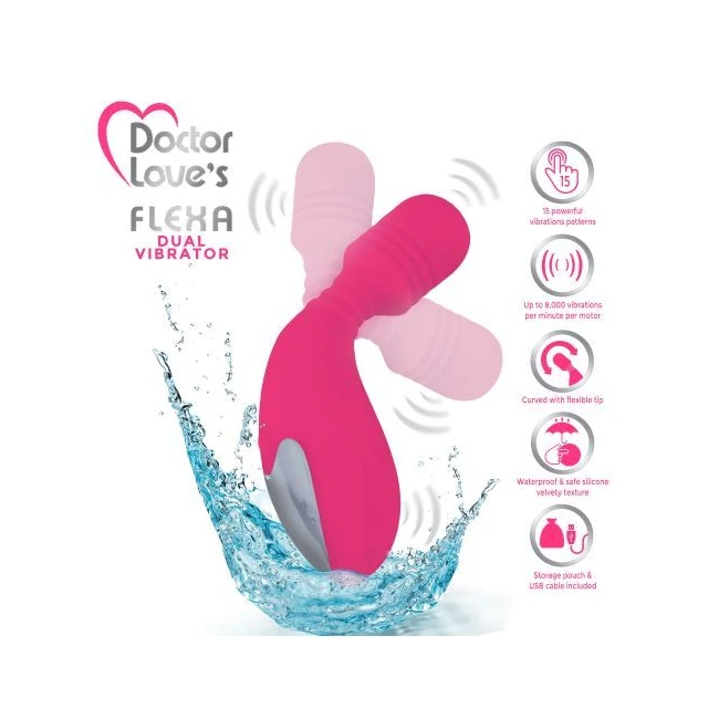 Doctor Loves Flexa Dual Vibrator - Vibration Modes