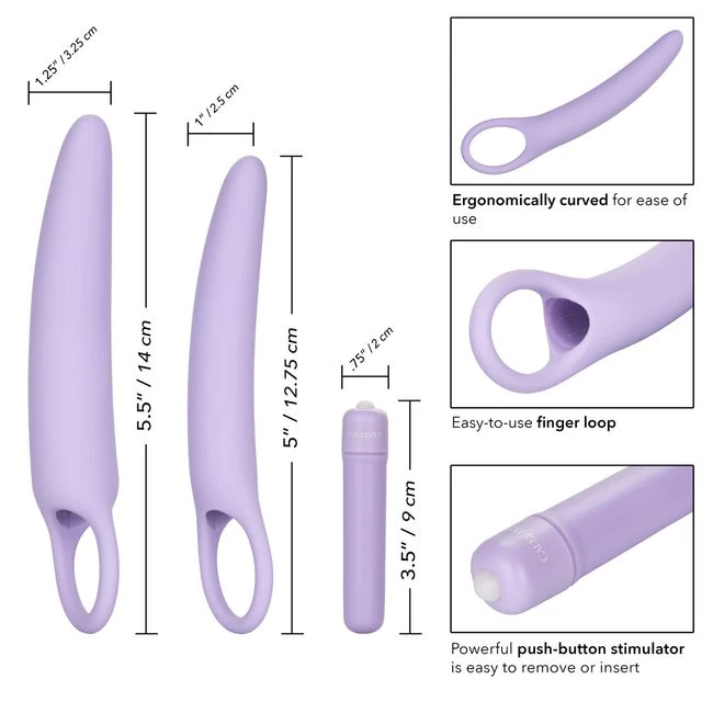 Dr Laura Berman Isabelle Set of 2 Vibrating Silicone Dilators - Vibration Modes and Stimulation