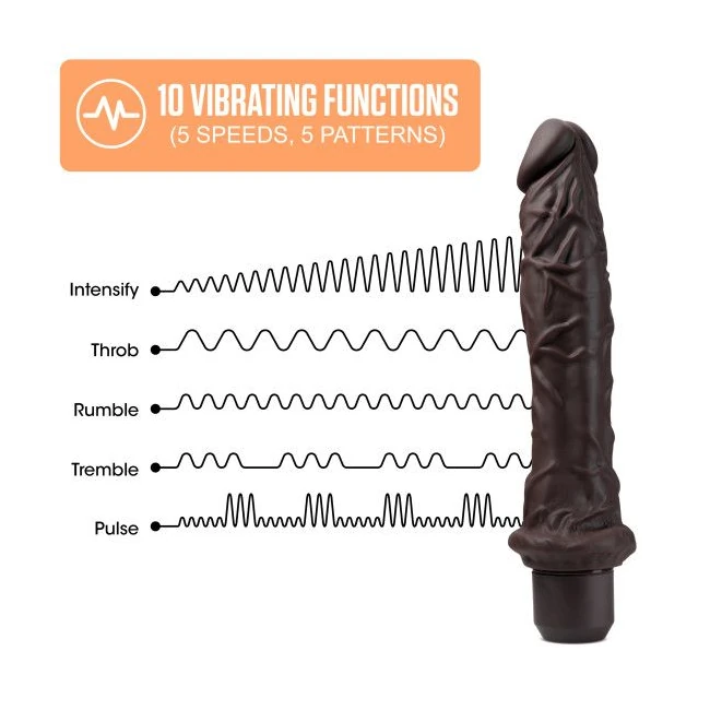Dr. Skin Silicone Dr. Ric 9in Vibrating Dildo Brown - How It Feels