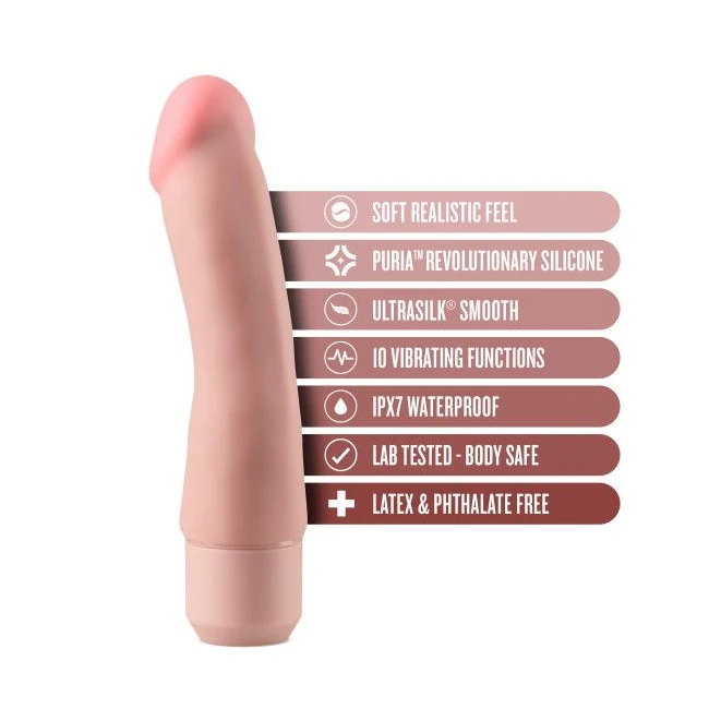 Dr. Skin Silicone Dr. Ste in Vibrating Dildo - Shape & Texture